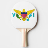 Ping pong peddel met vlag van Virgin Island, Veren Tafeltennisbatje (Voorkant)