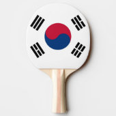 Ping pong peddel met vlag van Zuid-Korea Tafeltennisbatje (Achterkant)
