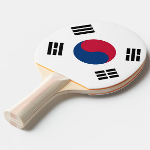 Ping pong peddel met vlag van Zuid-Korea Tafeltennisbatje