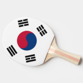 Ping pong peddel met vlag van Zuid-Korea Tafeltennisbatje (Zijkant)