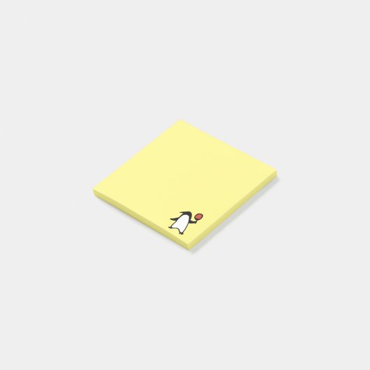 Ping-pong penguin post-it® notes (Schuin)