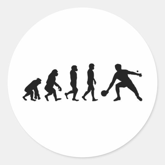 Ping Pong Player Table Tennis Coach Evolution Ronde Sticker (Voorkant)