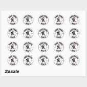 Ping Pong Player Table Tennis Coach Ninja Ronde Sticker (Vel)