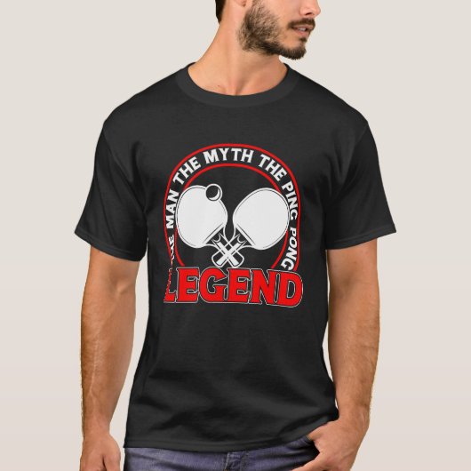 Ping Pong Player Table Tennis Paddle Ping Pong Coa T-shirt (Voorkant)