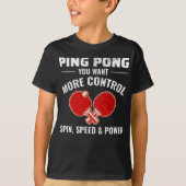 Ping Pong Player Table Tennis T-shirt (Voorkant)