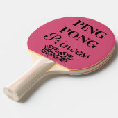 Ping Pong Princess Grappige Tekst Humor Tafeltennisbatje (Voorkant Gekanteld)