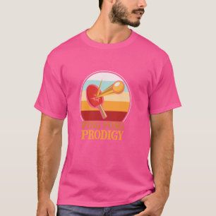 Ping Pong Prodigy tafeltennistafel Racket T-shirt