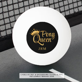 Ping Pong Queen Black Gold Naam Pingpongbal