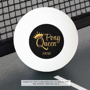 Ping Pong Queen Black Gold Naam Pingpongbal