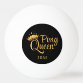 Ping Pong Queen Black Gold Naam Pingpongbal (Voorkant)