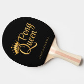 Ping Pong Queen Black Gold Naam Tafeltennisbatje (Zijkant)