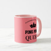 Ping Pong Queen Name gepersonaliseerd Mok (Voorkant rechts)