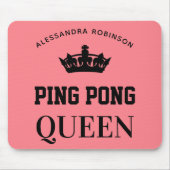 Ping Pong Queen Name gepersonaliseerd Muismat (Voorkant)