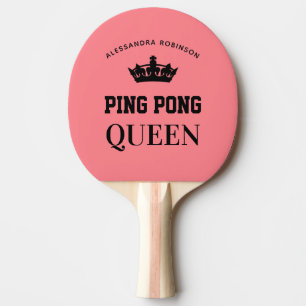 Ping Pong Queen Name gepersonaliseerd Tafeltennisbatje
