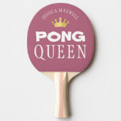 PING PONG QUEEN Persoonlijk bewerkbaar Roos Gold Tafeltennisbatje (Voorkant)