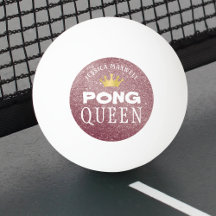 PING PONG QUEEN Roos Gold Glitter Naam