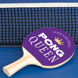 Ping Pong Queen Specialized Editable Paars Color Tafeltennisbatje