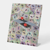 Ping Pong Reclamebord Met Voetstuk (Voorkant)