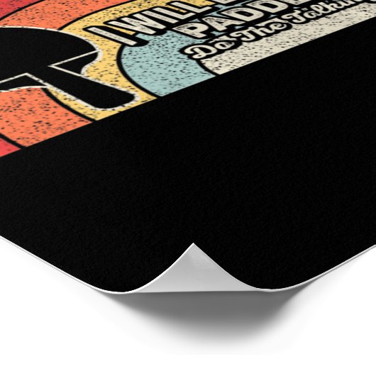 Ping Pong  Retro Fun Table Tennis Poster (Hoek)