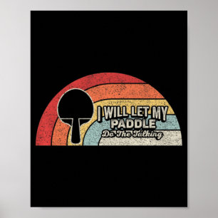 Ping Pong  Retro Fun Table Tennis Poster