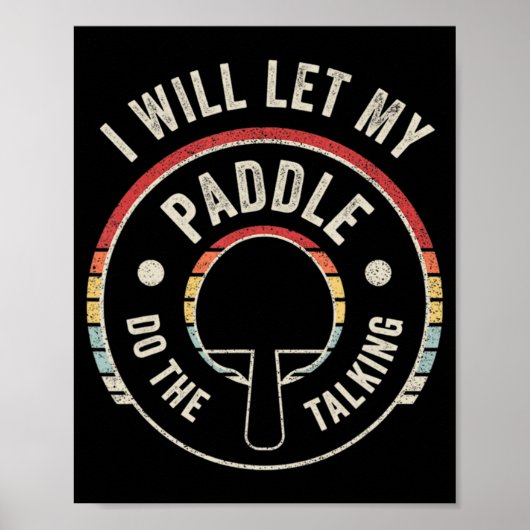 Ping Pong Retro Fun Table Tennis Poster (Voorkant)