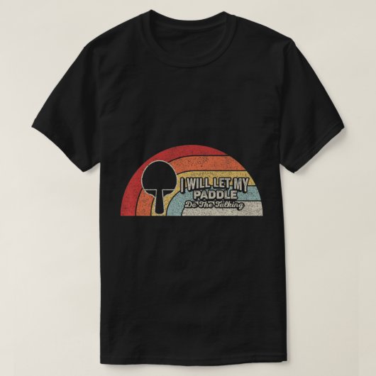Ping Pong Retro Fun Table Tennis T-shirt (Design voorkant)