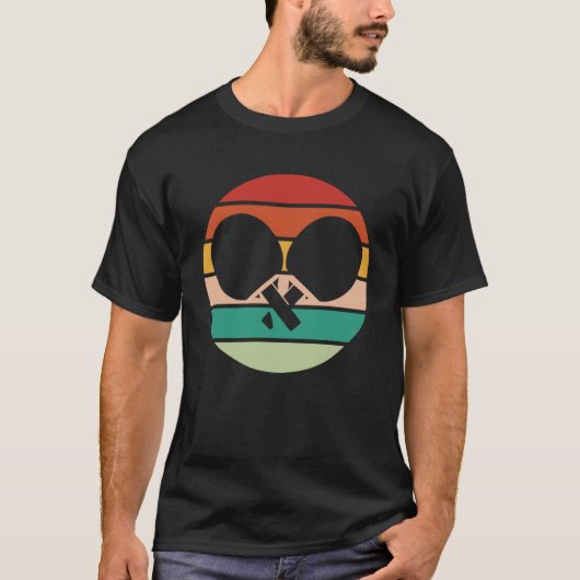Ping Pong Retro Sunset Tafeltennis T-shirt (Voorkant)