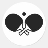 Ping pong ronde sticker (Voorkant)