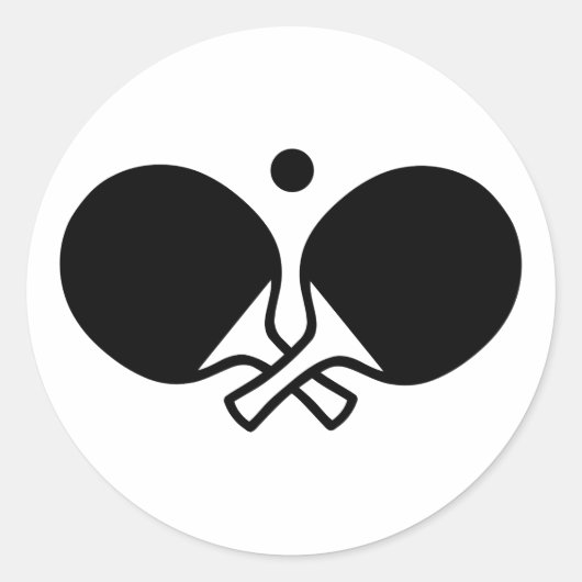 Ping pong ronde sticker (Voorkant)