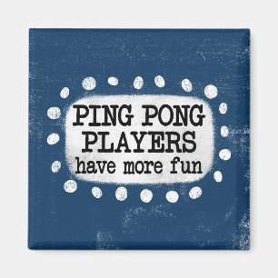 Ping Pong spelers hebben een leuke koelkastmagneet Magneet