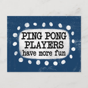 Ping Pong spelers hebben meer plezier in het Brief Briefkaart