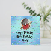  Ping pong Table Tennis Birthday Card (Staand voorkant)