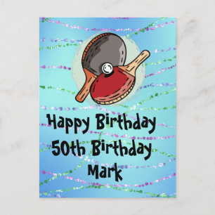  Ping pong Table Tennis Birthday Card Briefkaart