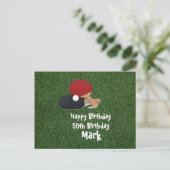  Ping pong Table Tennis Birthday Card Briefkaart (Staand voorkant)