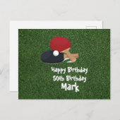  Ping pong Table Tennis Birthday Card Briefkaart (Voorkant / Achterkant)