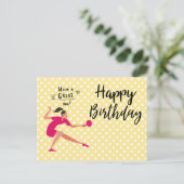 Ping Pong Table Tennis Birthday Girl Briefkaart (Staand voorkant)