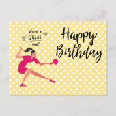 Ping Pong Table Tennis Birthday Girl Briefkaart (Voorkant)