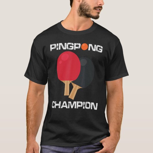 Ping Pong Table Tennis Champion Ping Pong Paddle T-shirt (Voorkant)