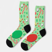 Ping-Pong Table Tennis Christmas Socks Sokken (Links)