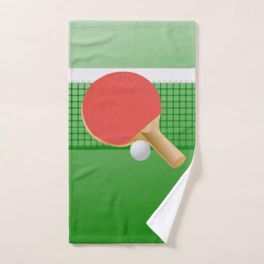 Ping Pong Table Tennis Design Bath Set Bad Handdoek (Handdoek)