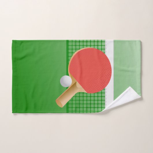 Ping Pong Table Tennis Design Bath Set Bad Handdoek (Handdoek)