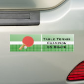 Ping Pong Table Tennis Design Bumpersticker (Op auto)