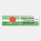 Ping Pong Table Tennis Design Bumpersticker (Voorkant)