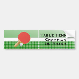 Ping Pong Table Tennis Design Bumpersticker