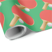 Ping Pong Table Tennis Design Cadeaupapier (Rol Hoek)