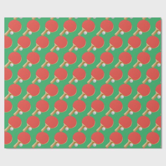 Ping Pong Table Tennis Design Cadeaupapier (Vlak)