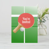 Ping Pong Table Tennis Design Kaart (Staand voorkant)
