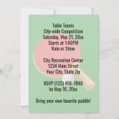 Ping Pong Table Tennis Design Kaart (Achterkant)