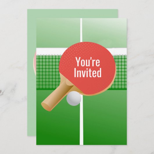 Ping Pong Table Tennis Design Kaart (Voorkant / Achterkant)