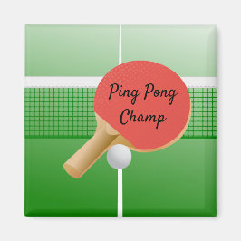 Ping Pong Table Tennis Design Magnet